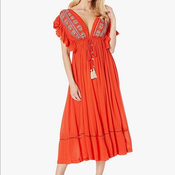 Free People Womens Will Wait for You Boho Floral Maxi Dress - Picture 2 of 11